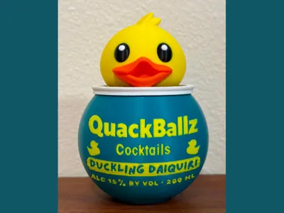 QuackBallz duck cocktail ball container