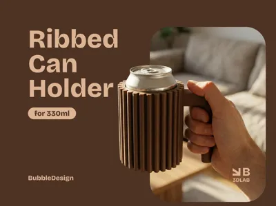 Ribbed Can Holder 330ml Industrial Style Mug 