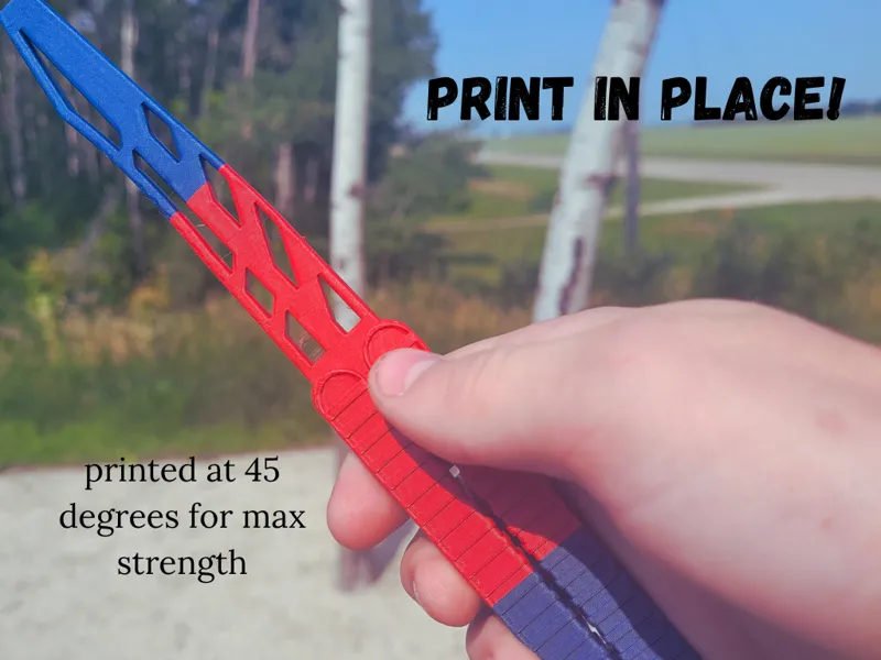 Fly Print 45 Balisong Trainer (v2)