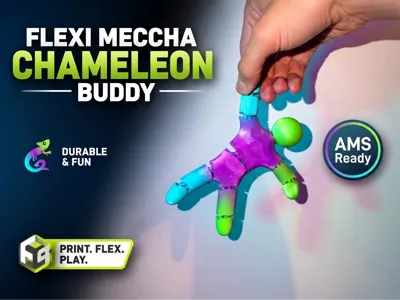 Multicolor Flexi Meccha Chameleon Buddy Fidget Toy