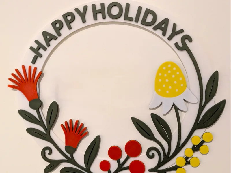 Holiday door wreath - Australian botanicals