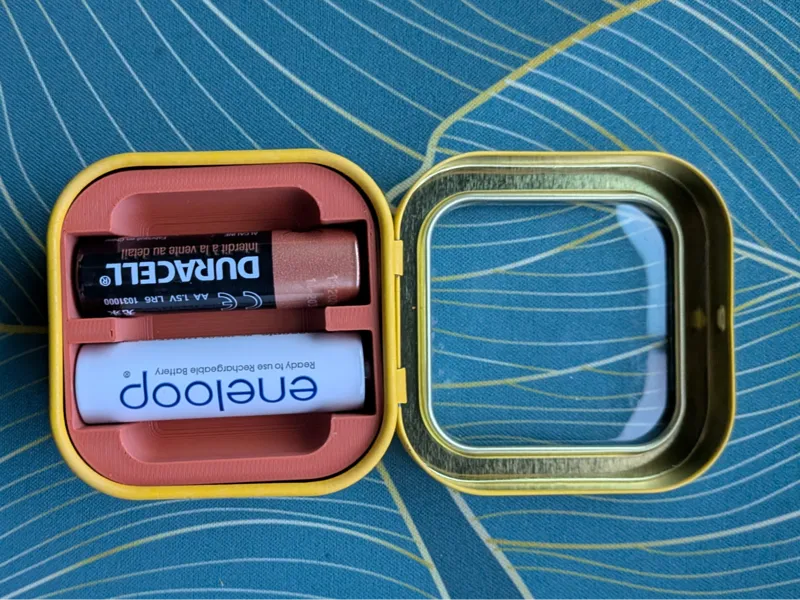 Trader Joe's Mint Tin Insert (AA Batteries)