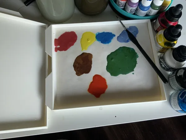 Plateau et couvercle pour palette humide 8,5x7po