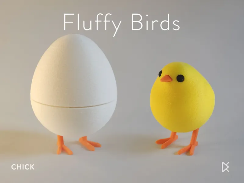Chick in Egg - Fluffy Birds