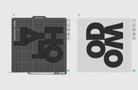 Smaller & extruded = 8,5cm x 1cm 