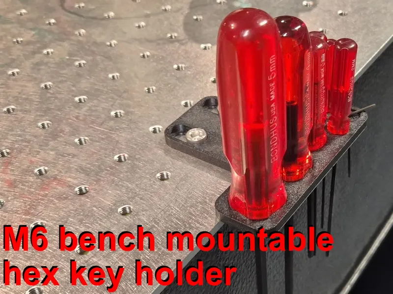 M6 mountable metric hex key holder