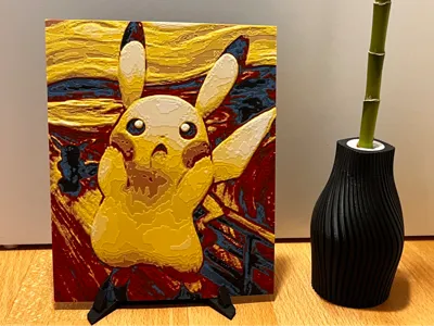 Shadow Box Pikachu The Scream - Арт и дизайн - PLA - изделие 3D-печати - фото 44