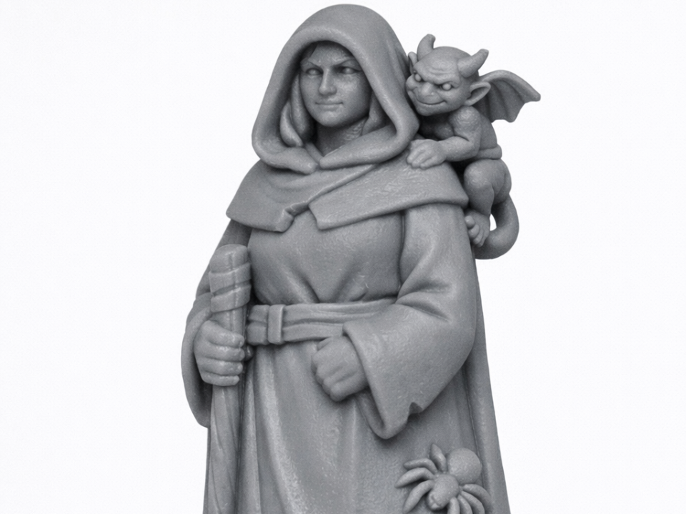 DnD - Druide mit Tiergefährten – Tabletop Miniatur