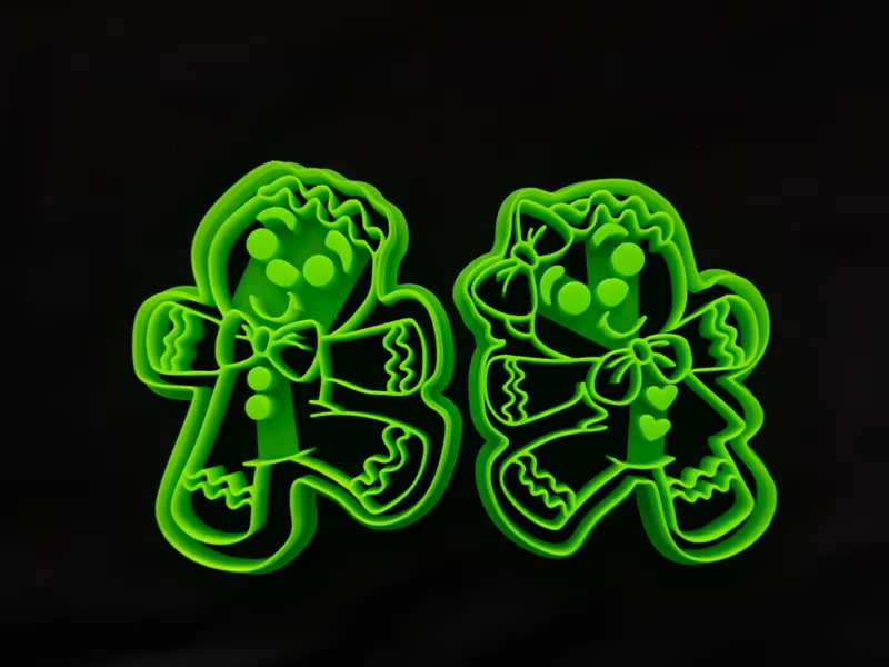 Gingerbread Boy & Girl Cookie Cutter & Stamp Set