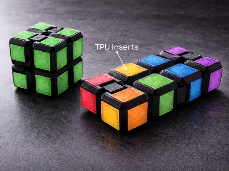 Silent & Customizable Infinity Cube (PLA + TPU)