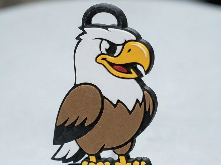 Eagle With Books Hype Chain Pendant / Keychain