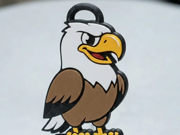 Eagle With Books Hype Chain Pendant / Keychain