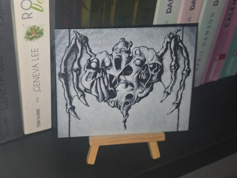 Bio-Mechanical Organic Relief - Hand Drawn Art