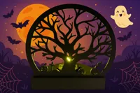 Village fantôme lumineux — décor Halloween — photo 2