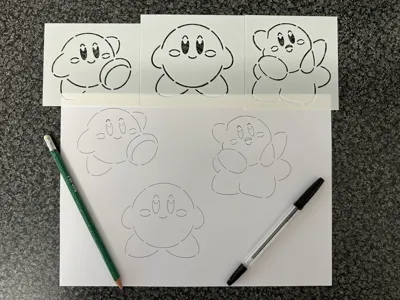 Kirby Themed Stencils