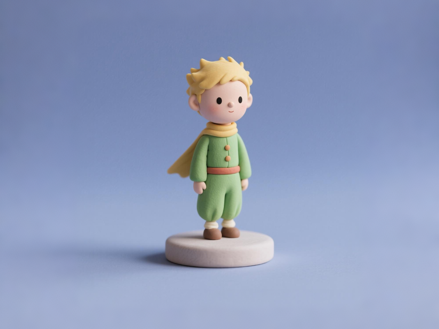 3Dプリント 星の王子さまフィギュア - 粘土風バラの惑星デスクトップ