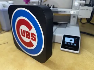 Chicago Cubs Lightbox with 1/4 Grommet