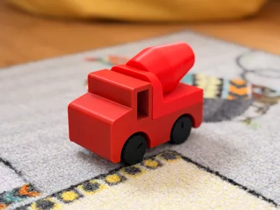 Modular Toy Truck – Mixer Truck Attachment