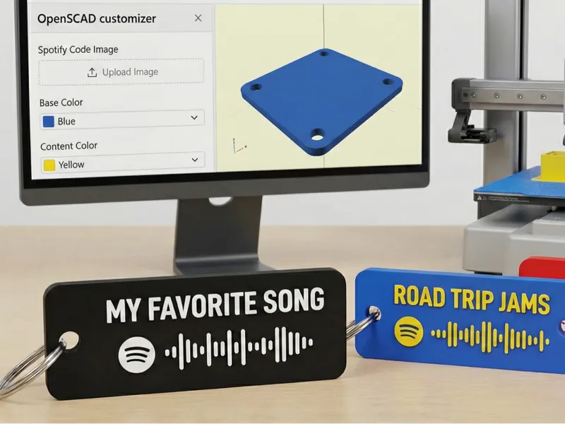 Valentines Customizable Spotify Keychain with text