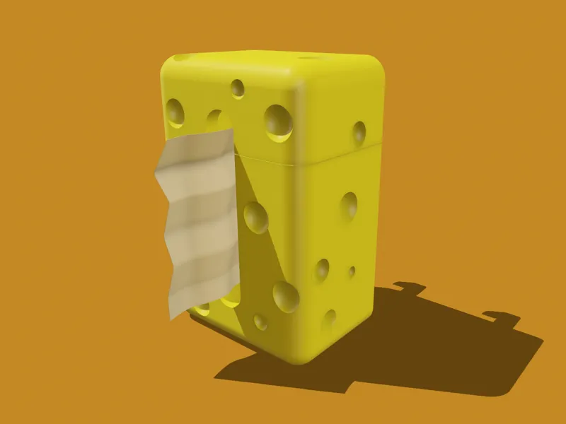Cheese shaped tissue box (for desk partition)