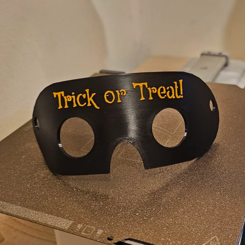 Shape & Print 3D Mask No AMS, Custom Fit & Text by S3D MakerWorld