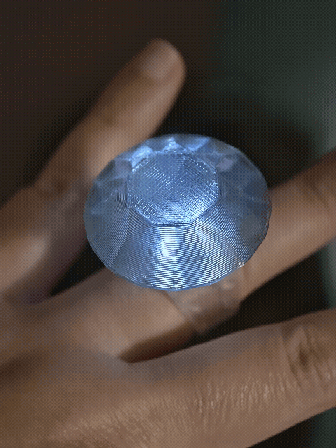 Miniatura 2 do modelo 3D 大大大钻戒指