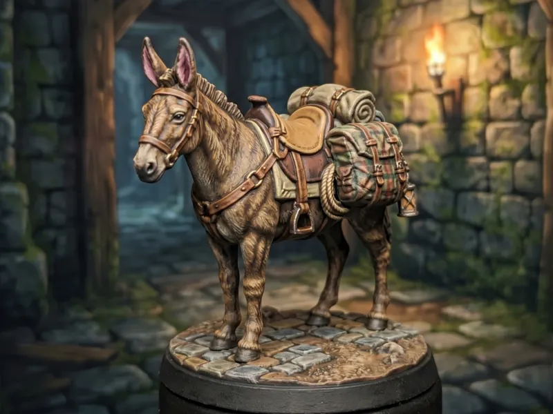 DnD Pack Mule miniature