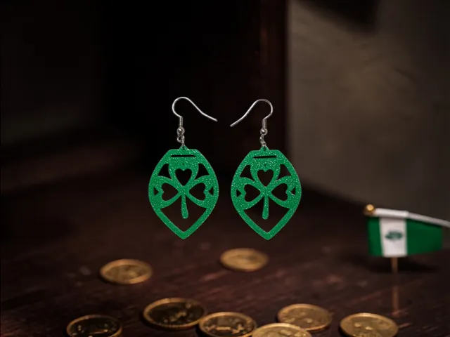 Saint leaf earrings