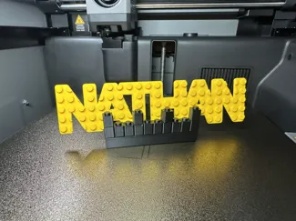 Custom brick Nameplate and Stand