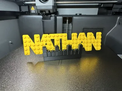 Custom brick Nameplate and Stand