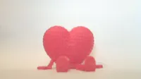 Cœur tricoté articulé Saint-Valentin — photo 3