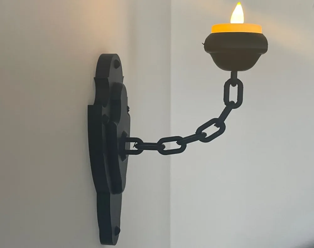 Suporte de Vela Medieval de Parede