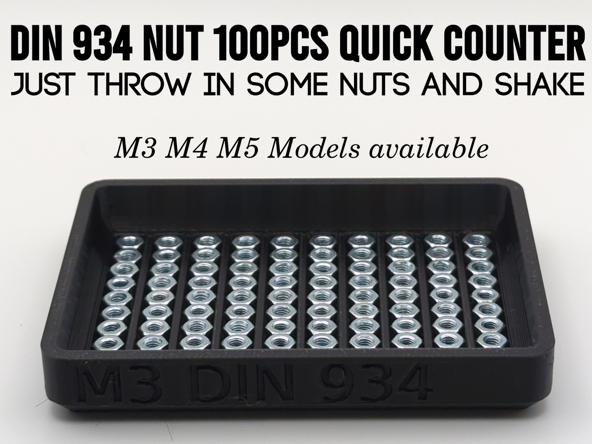 Nut Quick Counter 100 pcs DIN 934