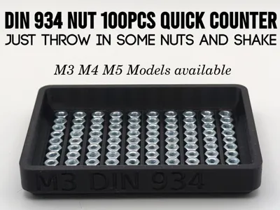 Nut Quick Counter 100 pcs DIN 934