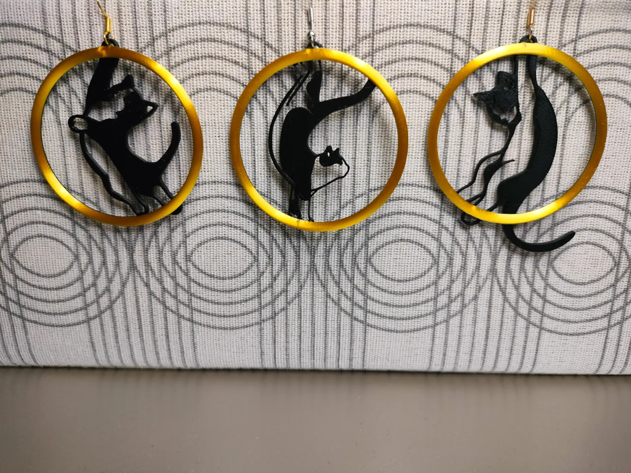Acrobat cat - earrings 3 designs view 4