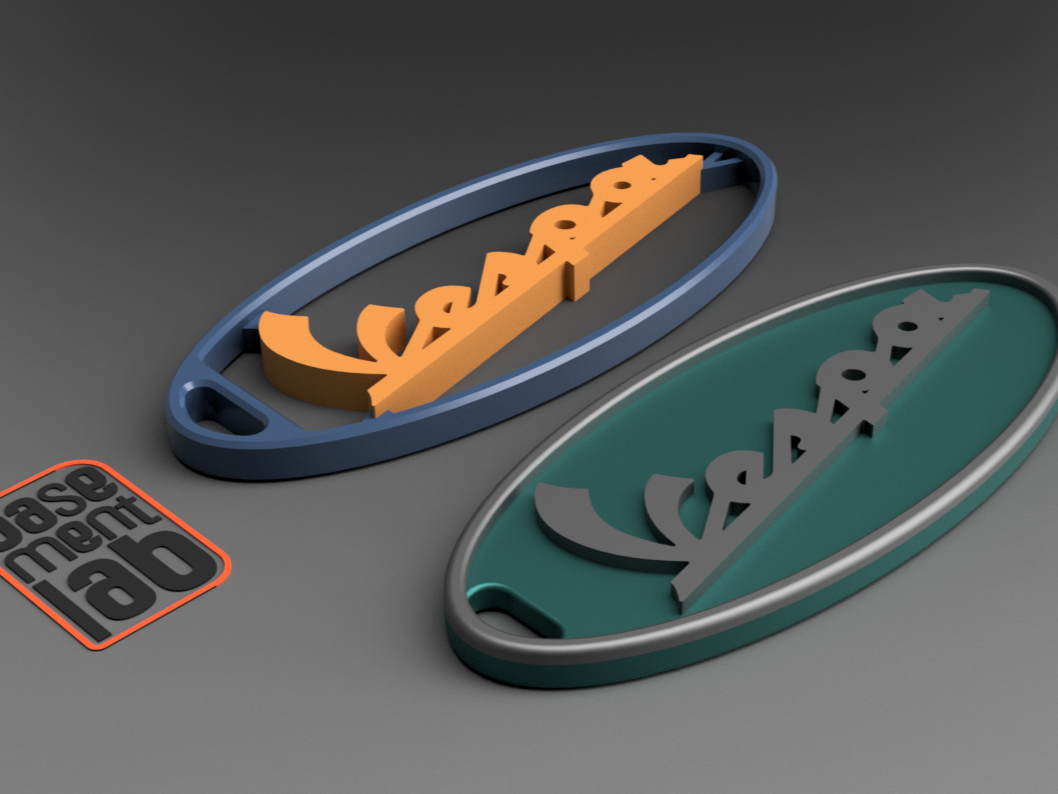 Vespa Old Style Logo - Keychain - Portachiavi 