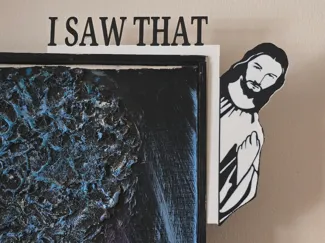 I Saw That - Jesus door hanger