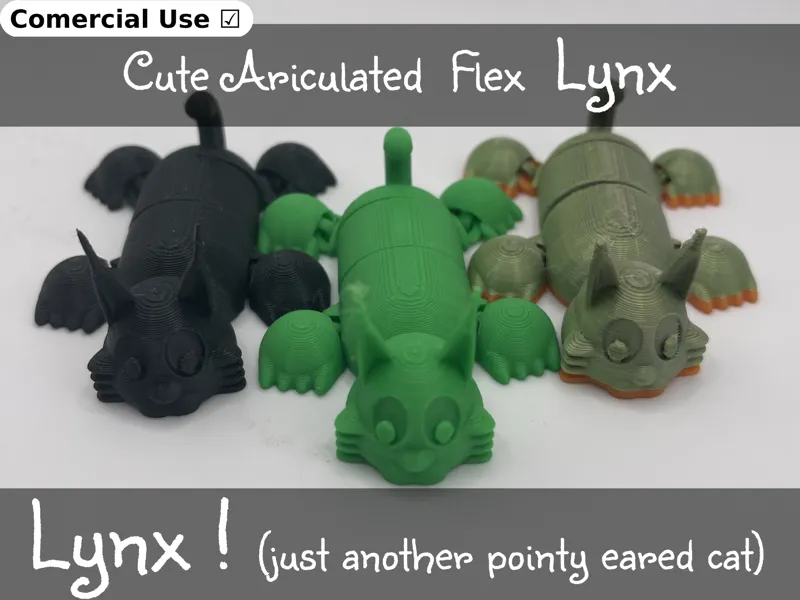 Cute Articulated Baby Lynx