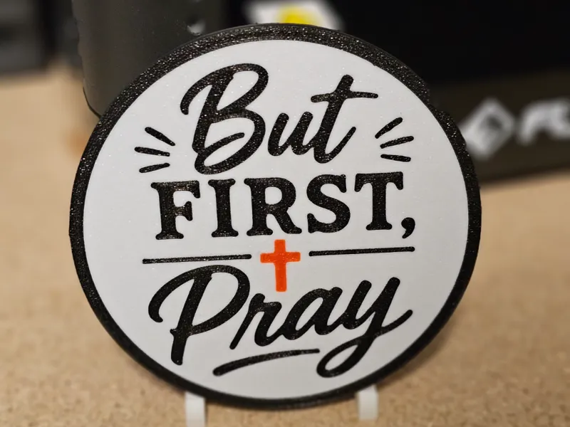 But First Pray Coaster