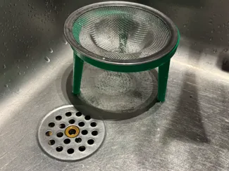 Strainer Stand for Kitchen Sink Mesh