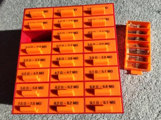 No-Spill Resistor Storage Drawers (E24 Series)