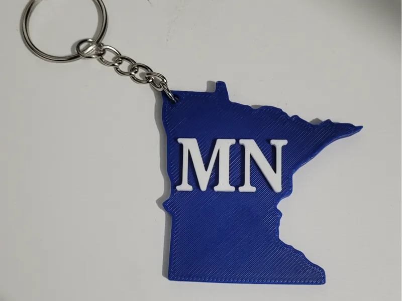 MN State outline keychain