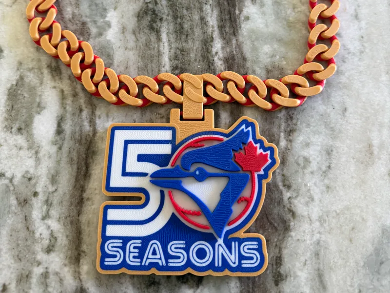 Kids Toronto Blue Jays 50 Seasons Cuban Chain