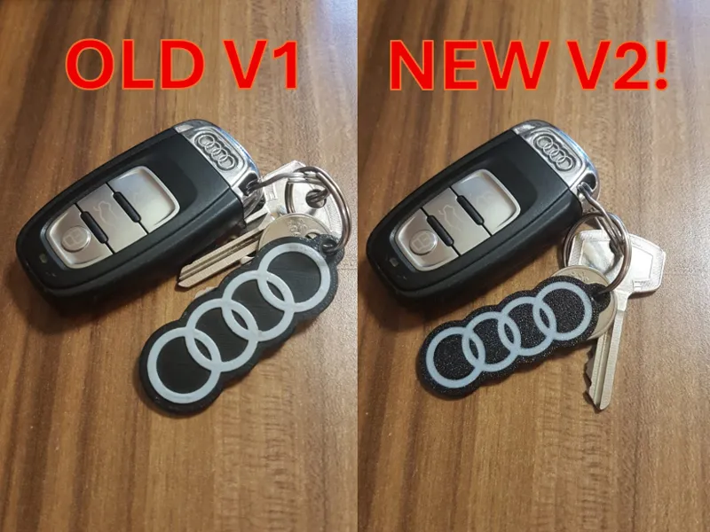 AUDI keychain V2 - beidseitig sichtbares Logo -AMS