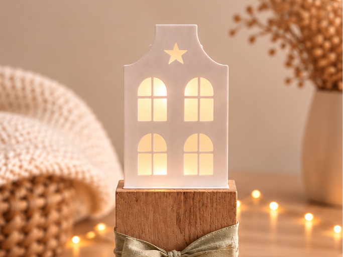Lichterhaus für Holzsockel - 1