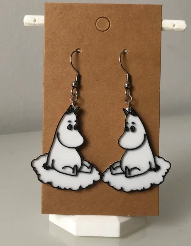 Moomin cloud earrings 0.4 nozzle, no AMS