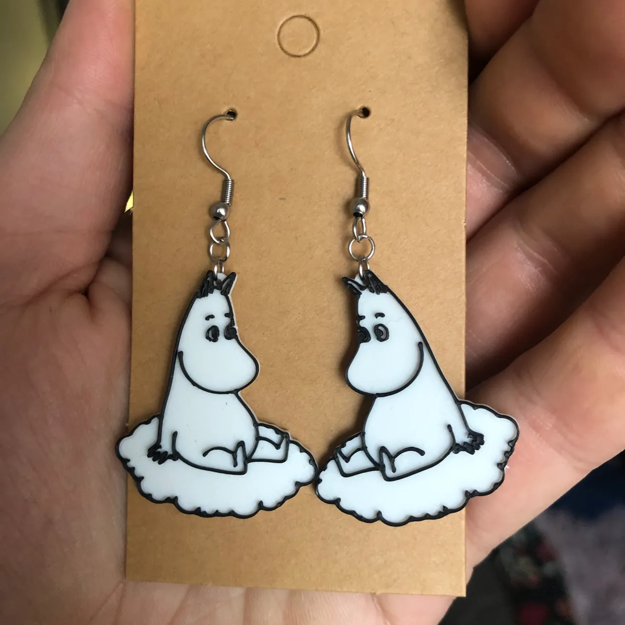 Moomin cloud earrings 0.4 nozzle, no AMS view 2