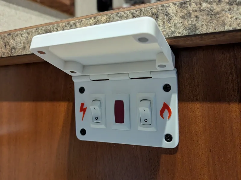 RV Hot Water Switch Cover