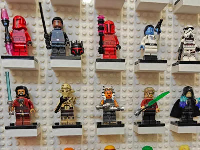 LEGO minifigure display stand