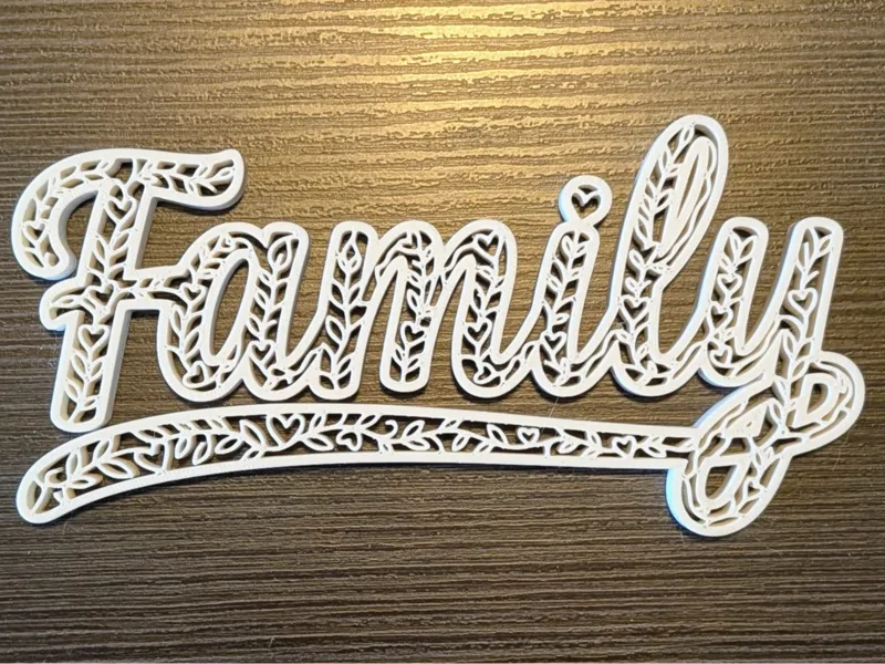 Family – Intricate Ornamental Script